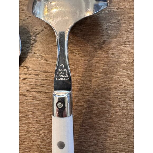 WF Washington Forge Mardi Gras Navy Blue Handle Flatware Taiwan Set of 11 - Picture 4 of 15